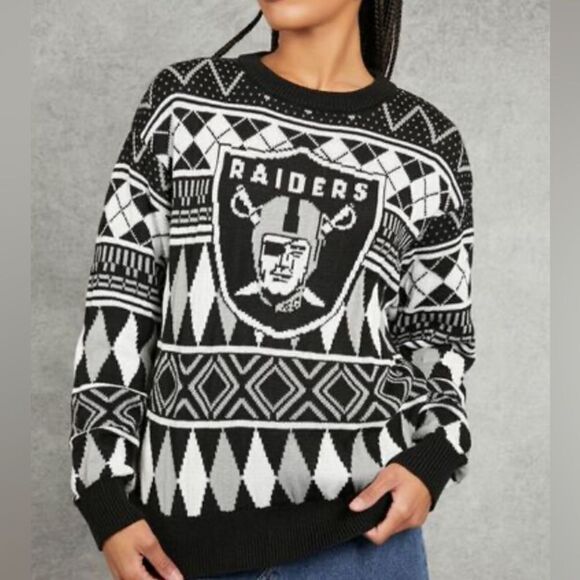 Raiders NFL Fair Isle Sweater ⭐️ Rare Find⭐️ - Picture 1 of 8
